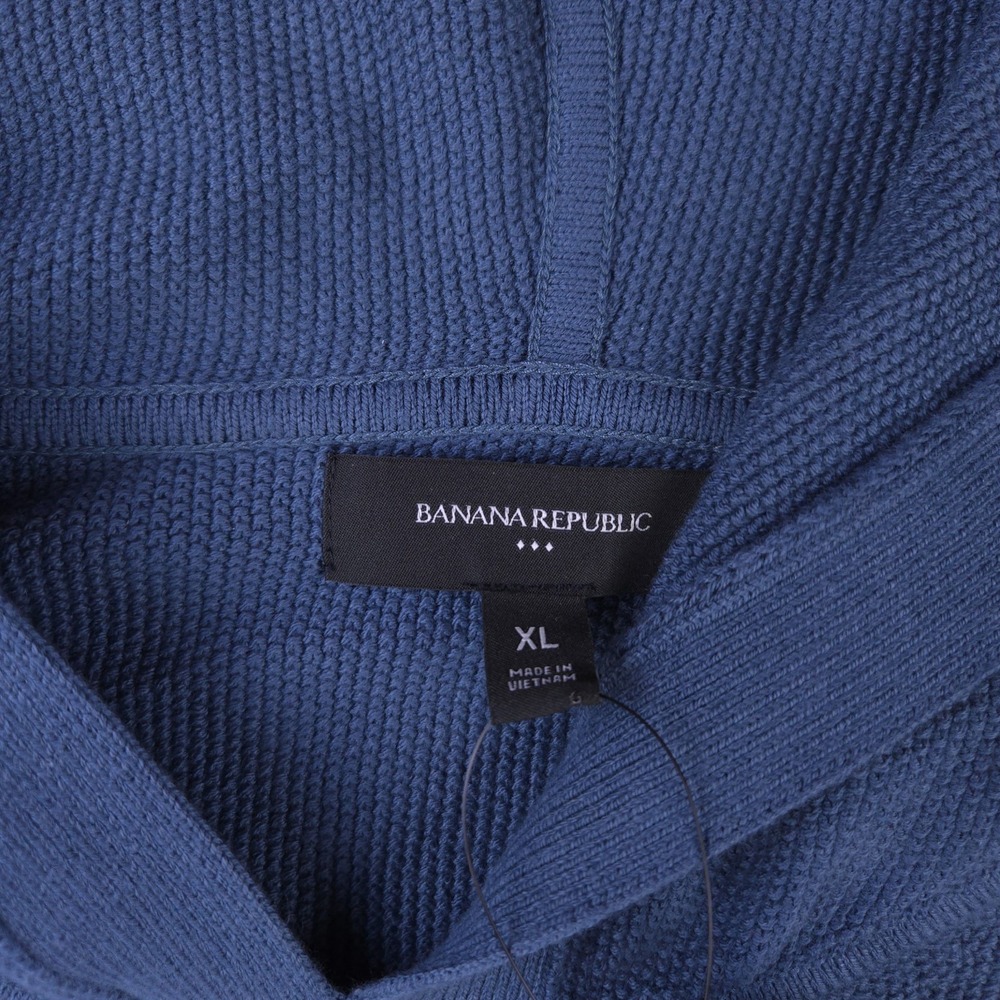 Tommy Bahama Hoodie Mens XL Pullover Pique Knit Sweatshirt Blue Pockets NWT $95 - Picture 5 of 9